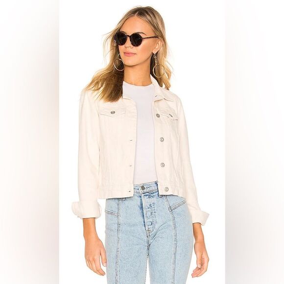 NWT Free People We The Free Women's Rumors Denim Jacket Ivory Size XS - Picture 1 of 8